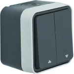 W.1 Łącznik żaluzjowy przyciskowy nadruk symboli "strzałka" kompletny IP55 szary