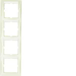 B.Kwadrat Ramka 4-krotna pionowa z polem opisowym, kremowy, połysk