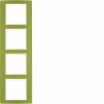 B.3 Ramka 4-krotna, alu, złoty/biały