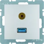 B.Kwadrat/B.7 Gniazdo USB / 3,5 mm Audio alu