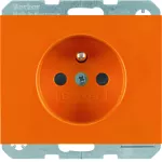 K.1 Gniazdo z uz. i LED kontrolną z podwyż. ochr. st., pomarańczowy