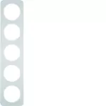 R.1 Ramka 5-krotna, alu/biały