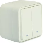 W.1 Łącznik żaluzjowy z nadrukiem symboli "strzałka", kompletny, IP55, biały