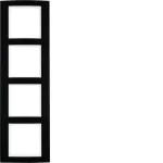 B.3 Ramka 4-krotna, alu, czarny/biały