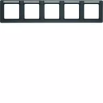 Q.1 Ramka 5-krotna pozioma z polem opisowym, antracyt, aksamit