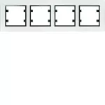 lumina passion Ramka 4-krotna pozioma, szkło białe