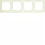 B.Kwadrat Ramka 4-krotna pozioma z polem opisowym, kremowy, połysk