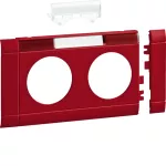 tehalit.WA Maskownica 2-krotna z polem opisowym ABS bezhalogenowy czerwony