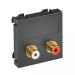 MTG-2R F SWGR1 Wsp. multimedia Audio-Cinch 2x złączki, gniazdo-gniazdo