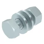 SKS 12x30 F Śruba z łbem sześciokątnym z nakrętką i podkładką