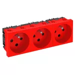 STD-F0K SRO3 Gniazdo 0°, potrójne, kodowane z bolcem uziemiającym