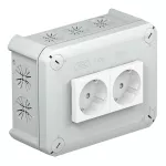 T 100 2MSD WS Puszka odgałęźna z 2 gniazdami Schuko