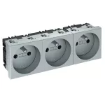 STD-F0 AL3 Gniazdo 0°, potrójne z bolcem uziemiającym