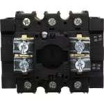 P3-63/EA/SVB/2HI11 Rozłącznik główny, 3 bieg.+2NO+2NC, 63 A, montaż natablicowy, pokrętło czerwono-żółte z blokadą na kłódkę