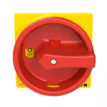 T0-1-102/EA/SVB Rozłącznik główny, 2 bieg., 20 A, funkcja awaryjnego zatrzymania, 90 °, blok. na kłódkę w pozycji Wył., montaż natablicowy, pokrętło czerwono-żółte z blokadą na kłódkę