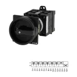 T3-4-15682/V/SVB-SW Rozłącznik główny, 6 bieg. + 1 NO + 1 NC, 32 A, funkcja awaryjnego zatrzymania, 90 °, blok. na kłódkę w pozycji Wył., montaż rozłączny, pokrętło czarne z blokadą na kłódkę