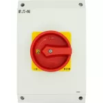 T5B-3-8342/I4/SVB Rozłącznik główny, 6 bieg., 63 A, 90 °, w obudowie IP65, pokrętło czerwono-żółte z blokadą na kłódkę