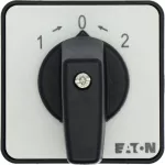 T0-1-8214/E Przełącznik zasilania, Styki: 2, 20 A, tabliczka: 201, 45 °, z samopowrotem, montaż natablicowy, pokrętło czarne bez możliwości blokady