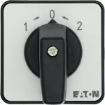 T0-1-8214/E Przełącznik zasilania, Styki: 2, 20 A, tabliczka: 201, 45 °, z samopowrotem, montaż natablicowy, pokrętło czarne bez możliwości blokady