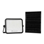 20W Solarny naświetlacz LED z czujnikiem zmierzchu / Panel z przewodem: 3m / Pilot / Barwa:3w1 / Obudowa: Czarna