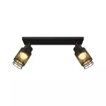 2x6W Dekoracyjna lampa sufitowa LED / Barwa: 3000K / Obudowa: Czarna / IP20