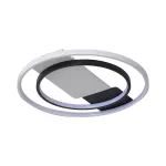 36W Dekoracyjna lampa sufitowa LED / Barwa: 3w1 / Sterowanie: Pilot / Obudowa: Czarna / IP20