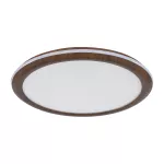 36W Dekoracyjna lampa sufitowa LED / Barwa: 3w1 / Sterowanie: Pilot / Obudowa: Drewno / IP20