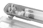 G-TECH OPRAWA HERMETYCZNA 2xT8 G13, LED, 36W, 3600lm, 4000K, AC220-240V, IP65, ABS/PS,120cm, SZARY