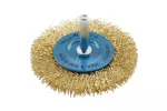 Szczotka tarczowa z trzpieniem 75 mm, drut mosiężny