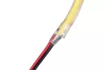 TAŚMA LED COB 24V FREE CUT, 528LED/m, 8mm, 10W/m, BEZ ŻELU, ZIMNY BIAŁY, 2x1m PRZEWÓD MINI AMP