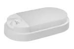 OPRAWA TULON LED Z CZUJNIKIEM RUCHU, 15W, 1350lm, 4000K, AC220-240V, IP54, OWALNA, BIAŁY