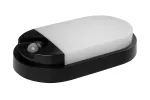 OPRAWA TULON LED Z CZUJNIKIEM RUCHU, 15W, 1350lm, 4000K, AC220-240V, IP54, OWALNA, CZARNY