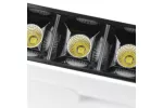 OPRAWA LED NA SZYNOPRZEWÓD SIERRA, 8W, 720lm, AC220-240V, 50/60 Hz, PF>0,5, Ra≥80, IP20, IK08, 4000K, 48°, BIAŁY