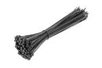 Nylonowe opaski zaciskowe 4,8 x 300 mm, 100 szt., czarne, odporne na promieniowanie UV