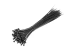 Nylonowe opaski zaciskowe 4,8 x 370 mm, 100 szt., czarne, odporne na promieniowanie UV