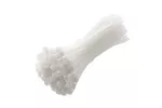 Nylonowe opaski zaciskowe 3,6 x 140 mm, 100 szt., białe, odporne na promieniowanie UV