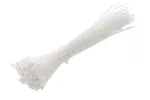 Nylonowe opaski zaciskowe 3,6 x 300 mm, 100 szt., białe, odporne na promieniowanie UV