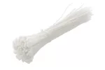 Nylonowe opaski zaciskowe 4,8 x 300 mm, 100 szt., białe, odporne na promieniowanie UV