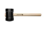 Młotek gumowy do prac brukarskich czarny 800 g, uchwyt drewniany