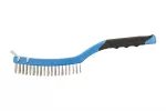 Szczotka druciana ze skrobakiem, drut INOX, 3 x 19