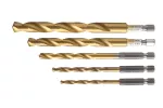 Zestaw wierteł do metalu, trzpień sześciokątny, zestaw 5 szt.