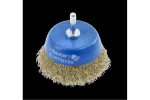 Szczotka czołowa z trzpieniem 50 mm, drut mosiężny, 0.3 mm