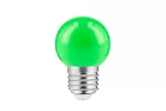 ŹRÓDŁO ŚWIATŁA LED, B45C, GREEN, E27, 1,0W, AC220-240V, 270°, 50lm