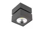 Oprawa LED BIANCO, 15W, 1500lm, AC220-240V, 50/60 Hz, PF>0,5, Ra≥80, IP20, IK06, 36°, 4000K, KWADRAT, CZARNY