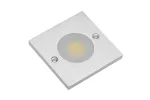 OPRAWA LED COB JOVITA KWADRATOWA, 3W, 12V DC, 1X COB, CIEPŁY BIAŁY, 150cm PRZEWÓD Z MINIAMP (2 WKRĘTY)