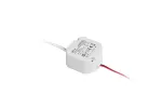 ZASILACZ LED PUSZKOWY 12V,15W, input 220-240VAC, IP20, wym. 50x50x25mm Z PRZEWODAMI 200mm