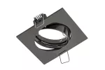 SUFITOWA OPRAWA PUNKTOWA PORTO - K Z REGULACJĄ, ODLEW, IP20, CZARNY CHROM, KWADRAT, TYP DT10