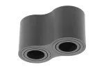 OPRAWA SUFITOWA AVEIRO DUO, ALUMINIUM, 160x80x85mm, IP20, max. 20W*2, OKRĄGŁA, CZARNA