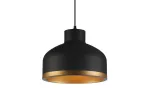 OPRAWA SUFITOWA GOLDI 1, 4090, AC220-240V, 50/60Hz, 1*E27, IP20, ŚREDNICA 30 cm, POJEDYNCZA, CZARNO/ZŁOTA
