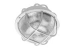 OPRAWA KANAŁOWA IBIZA, OKRĄGŁA Z KRATKĄ, max. 60W, E27, KORPUS BIAŁY ABS, KLOSZ SZKLANY, IP44